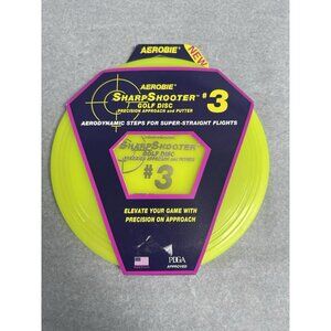 Aerobie Sharp Shooter #3 Golf Disc - Precision Putter‎ & Approach | New! YELLOW